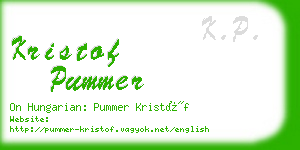kristof pummer business card